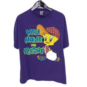 WARNER BROTHERS Tweety Bird T-shirt XL Vintage
